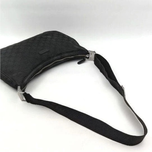 Gucci Dark Gray Monogram Shoulder Bag - Picture 9 of 16